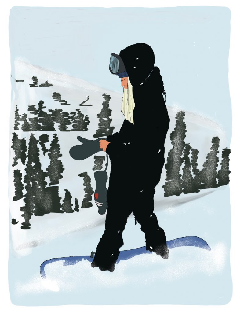 Snowboard drawing with ProCreate